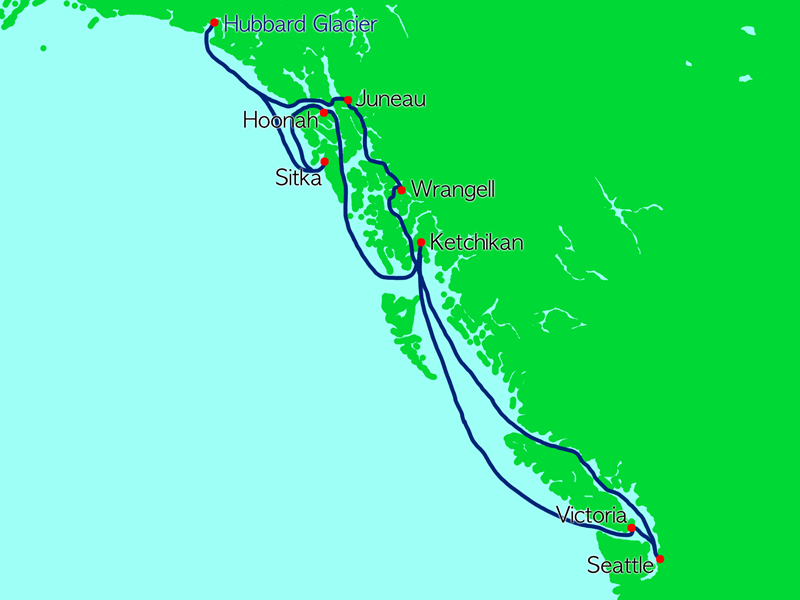 Abbildung Route Alaskan Glory
