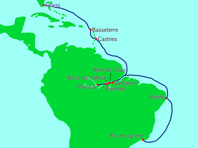 Abbildung Route Hue of Amazon